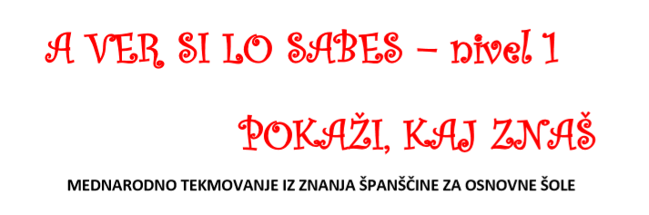 Tekmovanje iz znanja španskega jezika “A ver si lo sabes 2019”
