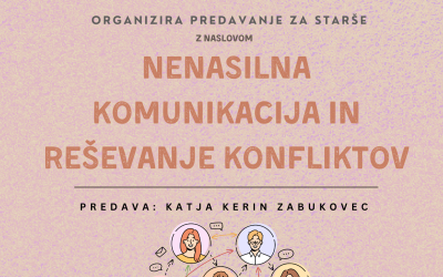 Predavanja “Nenasilna komunikacija in reševanje konfliktov”